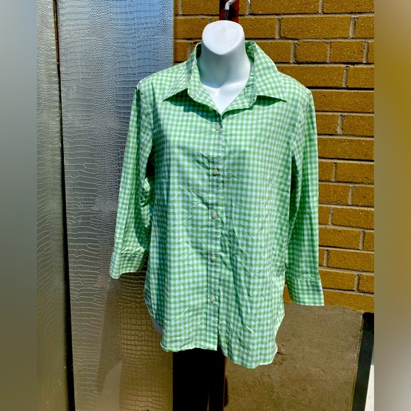 Green casual dress shit - Picture 1 of 5